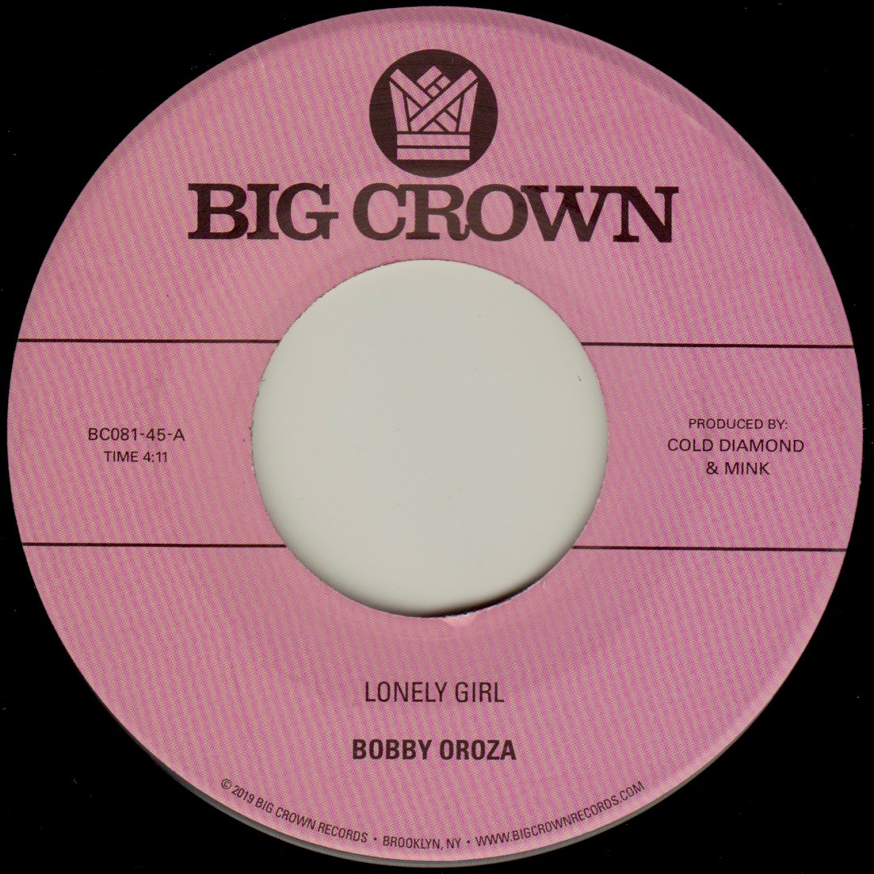 Bobby Oroza - Lonely Girl b/w Alone Again